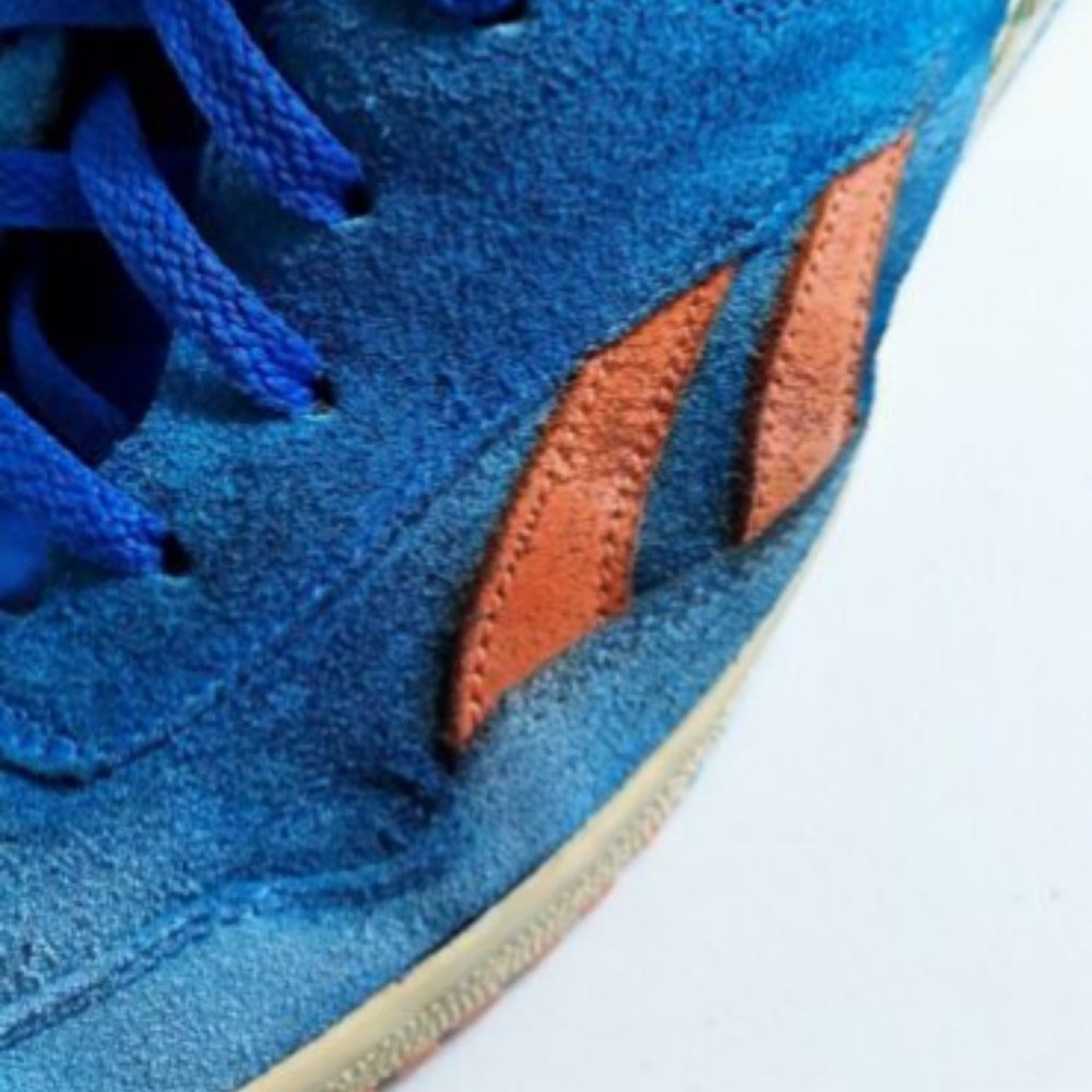 Reebok Vintage 1980's High Top Mens Suede Blue Orange Basketball Shoes Size 13 - Picture 10 of 12